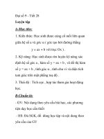 Đại số 9 - Tiết 28 Luyện tập potx