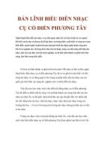 BẢN LĨNH BIỂU DIỄN NHẠC CỤ CỔ ĐIỂN PHƯƠNG TÂY potx