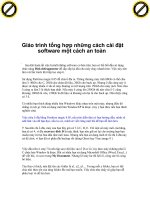 Giáo trình tổng hợp những cách cài đặt software một cách an toàn phần 1 docx