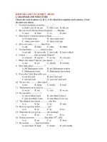 KIỂM TRA ANH VĂN 45 PHÚT - ĐỀ 019 pot