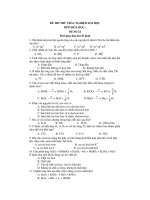 ĐỀ THI THỬ TRẮC NGHIỆM ĐẠI HỌC MÔN HÓA HỌC ĐỀ SỐ 24 docx
