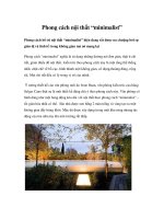 Phong cách nội thất “minimalist” pot