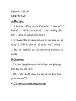 Đại số 9 - Tiết 20 LUYỆN TẬP docx