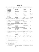 Đề kiểm tra anh văn 12 - Lesson 11 potx