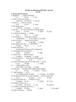 Đề kiểm tra chất lượng HKI Môn: Anh Văn Test 16 doc