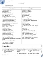 Bài đọc: At the restauran potx