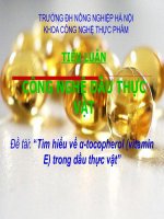 tìm hiểu về vitamin e trong dầu thực vật doc
