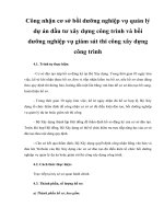 Công nhận cơ sở bồi dưỡng nghiệp vụ quản lý dự án đầu tư xây dựng công doc