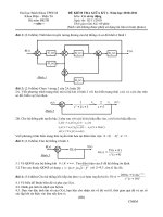 ĐỀ KIỂM TRA GIỮA KỲ 1 Năm học 2010-2011 môn Cơ sở tự động ppsx