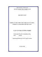 Nghiên cứu phát triển công nghệ sản xuất giống tổ hợp lúa lai hai dòng mới việt lai 50