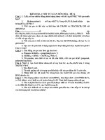 KIỂM TRA 1 TIẾT TỰ LUẬN MÔN HÓA - ĐỀ 14 doc