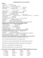 ĐỀ KIỂM TRA TỰ LUẬN ANH VĂN pptx