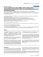 Báo cáo y học: : A new classification of HLA-DRB1 alleles differentiates predisposing and protective alleles for autoantibody production in rheumatoid arthritis