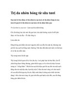 Trị da nhờn bóng từ sữa tươi pptx