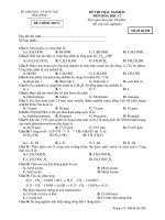 ĐỀ THI TRẮC NGHIỆM MÔN HÓA HỌC 12 - Mã đề thi 298 docx