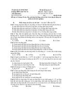 Đề thi hết học kỳ II Trường THPT Chu Văn An Môn thi : Vật lý - Mã đề số:104 potx