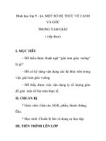 Hình học lớp 9 - §4. MỘT SỐ HỆ THỨC VỀ CẠNH VÀ GÓC TRONG TAM GIÁC ( tiếp theo) ppsx