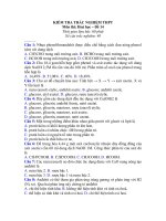 KIỂM TRA TRẮC NGHIỆM THPT Môn thi: Hoá học – Đề 14 pps