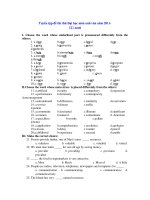 Tuyển tập đề thi thử Đại học môn anh văn năm 2011 - A003 pdf