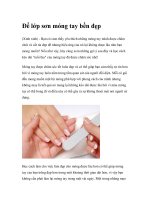 Để lớp sơn móng tay bền đẹp pptx