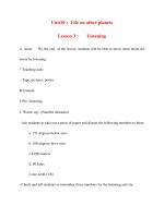 Giáo án Tiếng Anh lớp 10: Unit10 : Life on other planets Lesson 3 : Listening ppsx