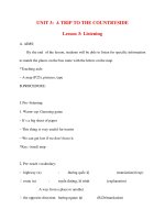 Giáo án Tiếng Anh lớp 10: UNIT 3: A TRIP TO THE COUNTRYSIDE Lesson 3: Listening ppt