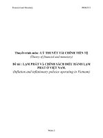 Thuyết trình Lạm phát và Chính sách điều hành lạm phát ở Việt Nam pptx