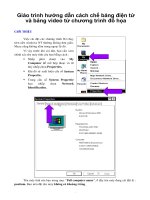 Giáo trình hướng dẫn cách chế bảng điện tử và bảng video từ chương trình đồ họa phần 1 doc