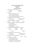ĐỀ THI THỬ TRẮC NGHIỆM ĐẠI HỌC MÔN HÓA HỌC ĐỀ SỐ 17 ppt