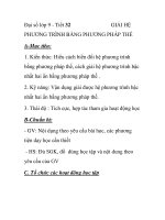 Đại số lớp 9 - Tiết 32 GIẢI HỆ PHƯƠNG TRÌNH BẰNG PHƯƠNG PHÁP THẾ pps