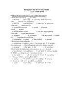 BÀI TẬP ÔN THI TỐT NGHIỆP THPT Lesson 8: VERB TENSE doc