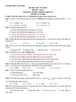 ĐỀ THI THỬ TN THPT Môn thi : Vật lý - Trường THPT Tam Nông potx