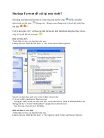 Backup Torrent để cài lại máy tính pps