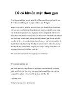 Để có khuôn mặt thon gọn docx