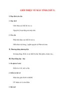 Giáo án Tin Học lớp 10: GIỚI THIỆU VỀ MÁY TÍNH (TiếT 3) pps