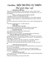 Chủ điểm : MÔI TRƯỜNG TỰ NHIÊN Thế giới thực vật docx