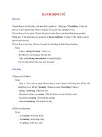 Ngữ pháp Tiếng Anh thông dụng: DANH ĐỘNG TỪ pdf