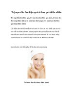 Trị mụn đầu đen hiệu quả từ hoa quả thiên nhiên doc