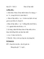 Đại số 9 - Tiết 21 Hàm số bậc nhất doc