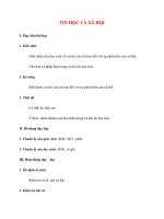 Giáo án Tin Học lớp 10: TIN HỌC VÀ XÃ HỘI ppsx