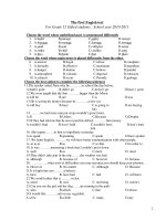 The first Engish test For Grade 12 Gifted students : School year 2010-2011 ppsx
