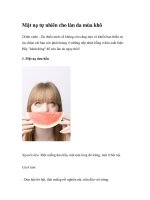 Mặt nạ tự nhiên cho làn da mùa khô ppt