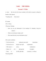 Giáo án Tiếng Anh lớp 10: Unit5: THE MEDIA Lesson 5 : Write pdf