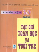 Tuyển tập 30 năm tạp chí toán học và tuổi trẻ part 1 doc