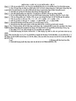 KIỂM TRA 1 TIẾT TỰ LUẬN MÔN HÓA - ĐỀ 27 doc