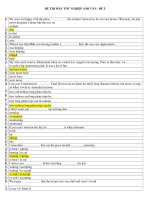 ĐỀ THI MẨU TỐT NGHIỆP ANH VĂN - ĐỀ 3 doc