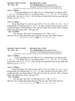 Đề kiểm tra hình học lớp 11 pdf