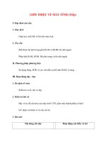 Giáo án Tin Học lớp 10: GIỚI THIỆU VỀ MÁY TÍNH (Tiếp) pdf