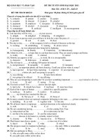 ĐỀ THI TUYỂN SINH ĐẠI HỌC 2011 Môn Thi: ANH VĂN – Khối D pps