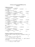 Kiểm tra cuối kỳ năm 2010-2011 Môn: Anh Văn - Mã 277 potx